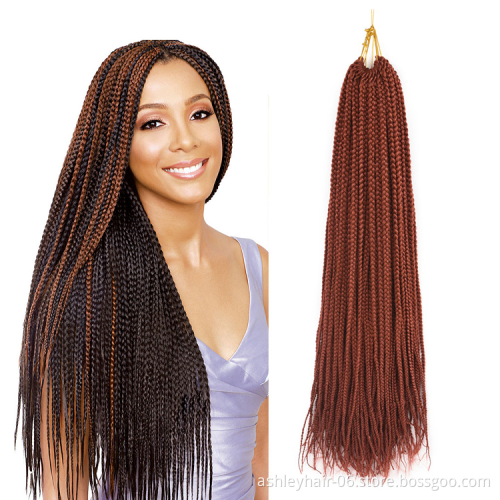 Goddess Ombre Short Single Hair Box Braids Extensions Crochet Synthetic Hair Extension